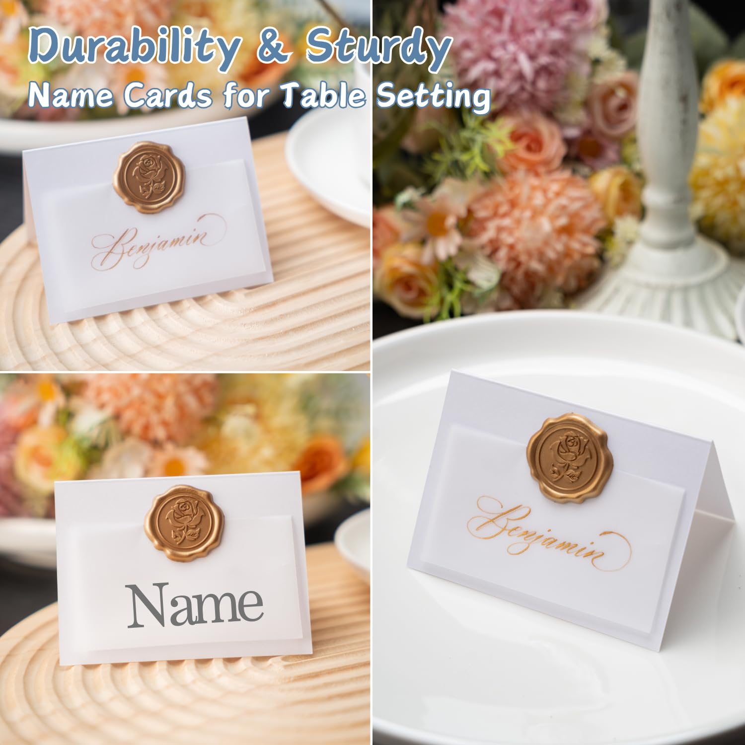 Parvigo premium cardstock keeps name cards sturdy for events