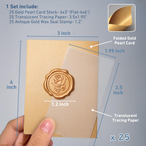 Parvigo antique rose wax seal sticker finishing touch for chic tables