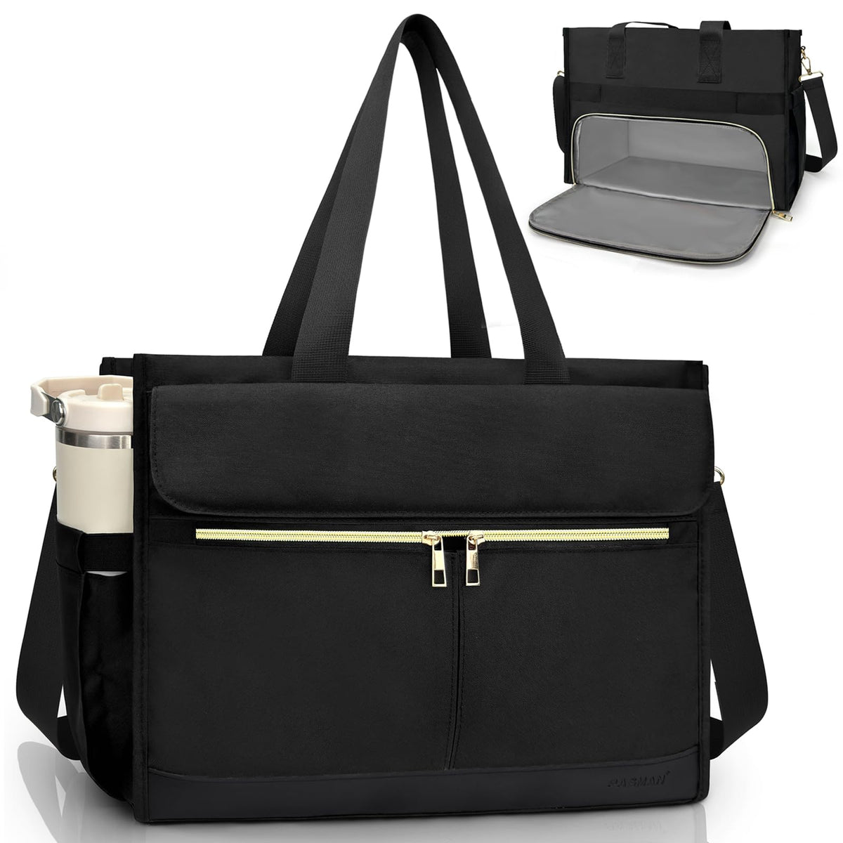 PASMAN lunch bag with 15.6-inch laptop compartment for professional commuting