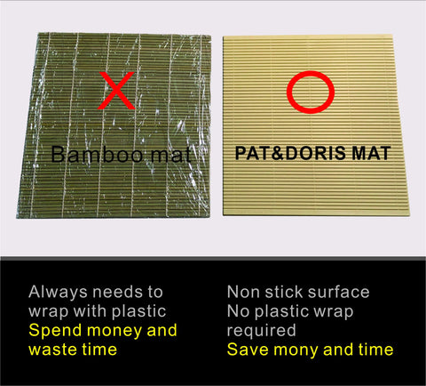Pat & Doris mat is clean with a smooth surface that resists dirt.