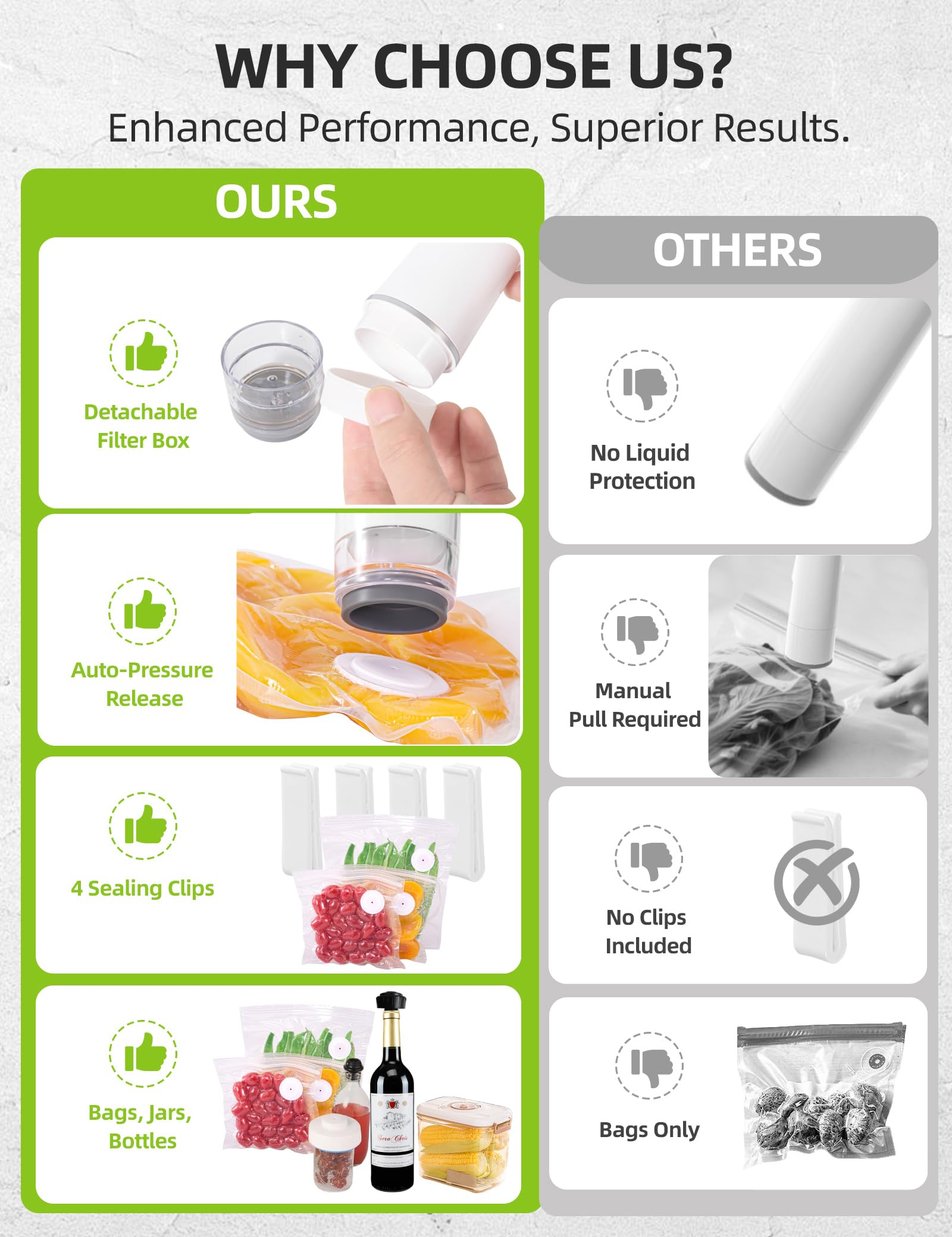 Patchelp 30 reusable bags pack keeps food flavors fresh.
