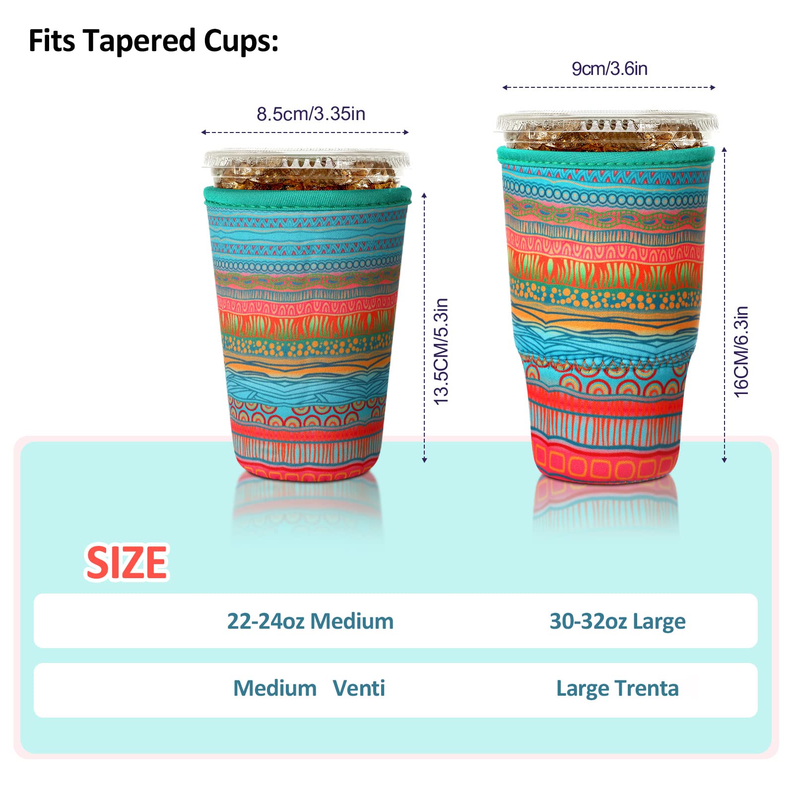 Durable Patelai sleeve pattern 02 provides reliable insulation for hot or cold drinks