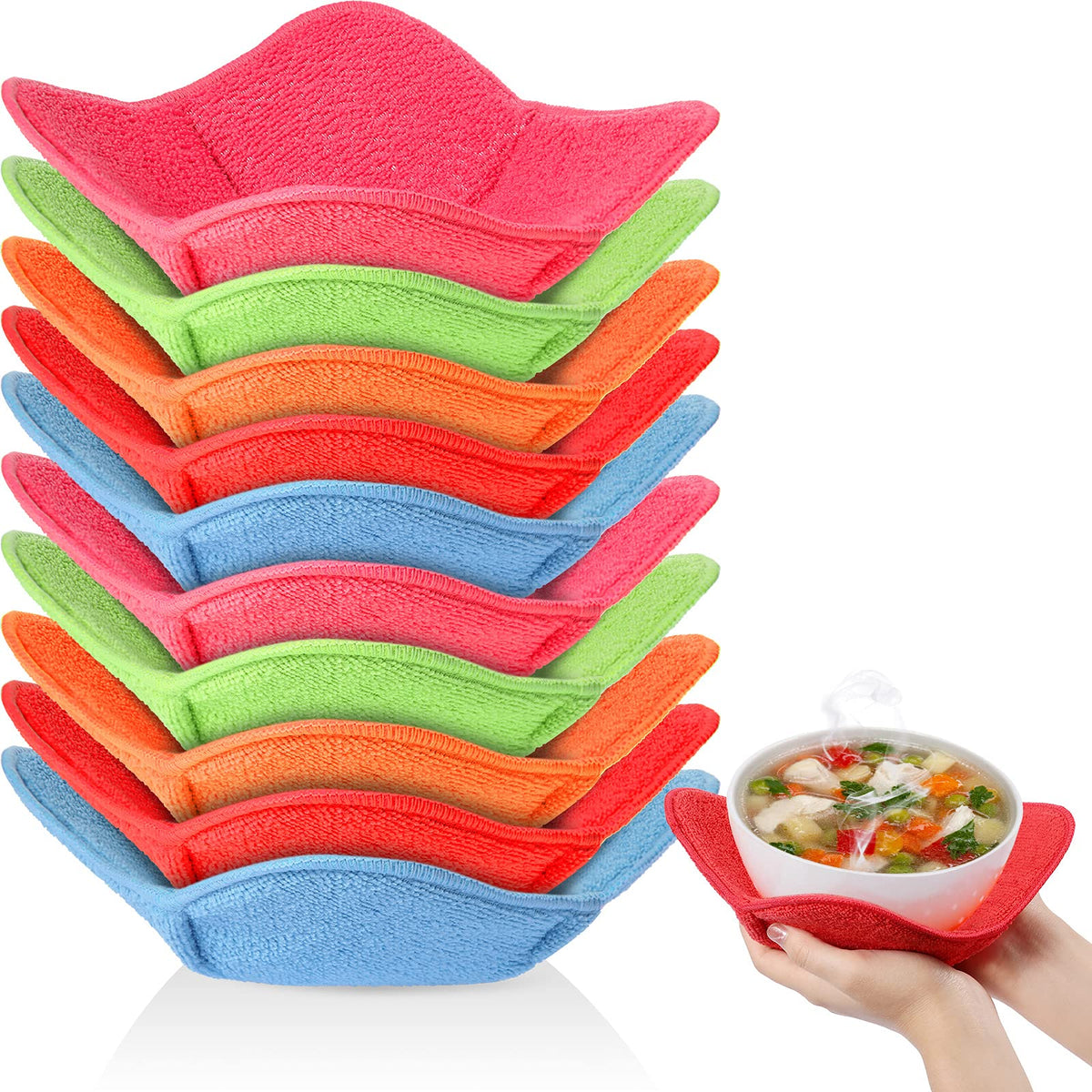 Patelai bowl holder colorful set for hot dish handling