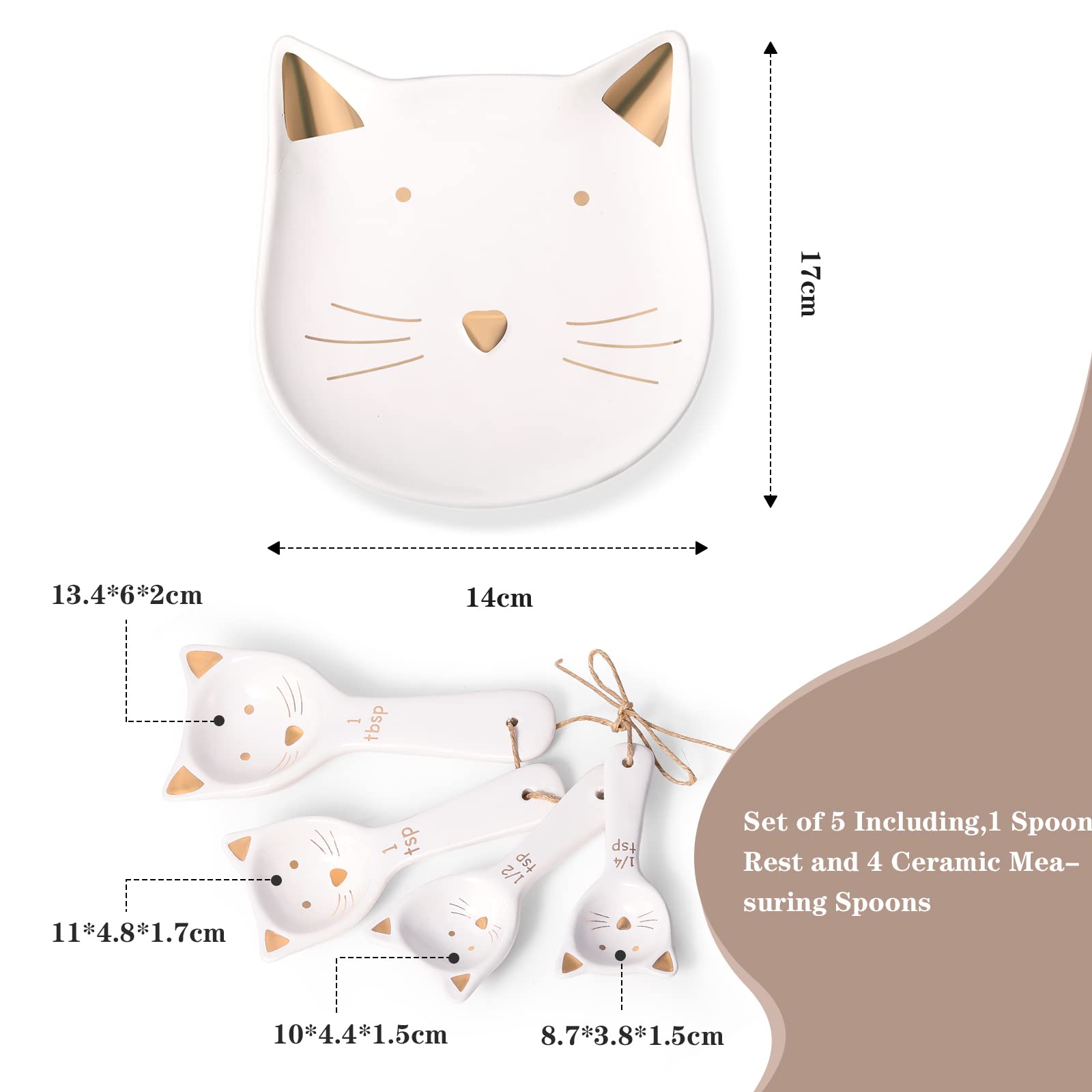 Patelai cat measuring spoons 1/2 teaspoon for accurate seasoning.