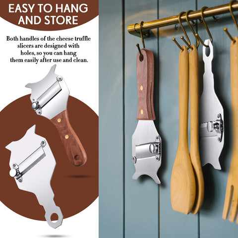 Patelai chocolate and cheese slicer for even, gourmet slices.