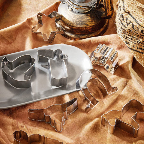 Patelai cowboy cookie cutter set cowboy silhouette for playful treats