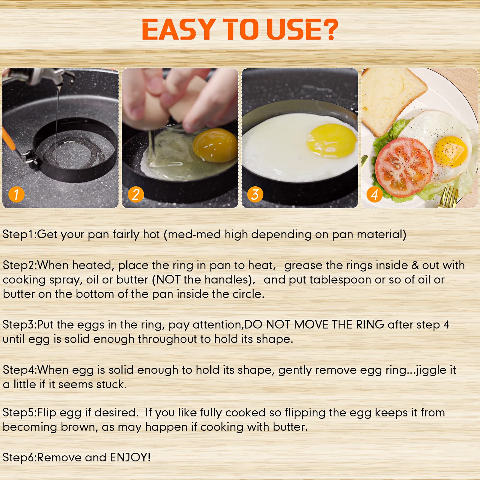 Patelai egg ring set ideal for omelettes and breakfast sandwiches.