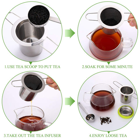 Patelai fine mesh tea infuser set ready for quick brewing.