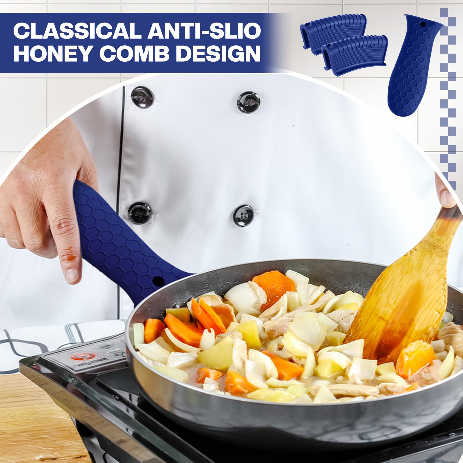 Patelai heat-resistant sleeve close-up with honeycomb grip