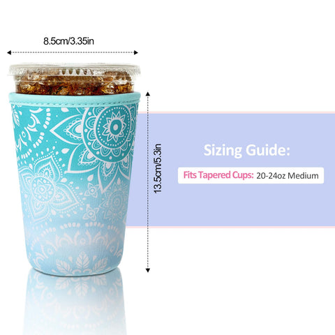 Patelai flower sleeve with Daisy design fits most cups and reduces spills