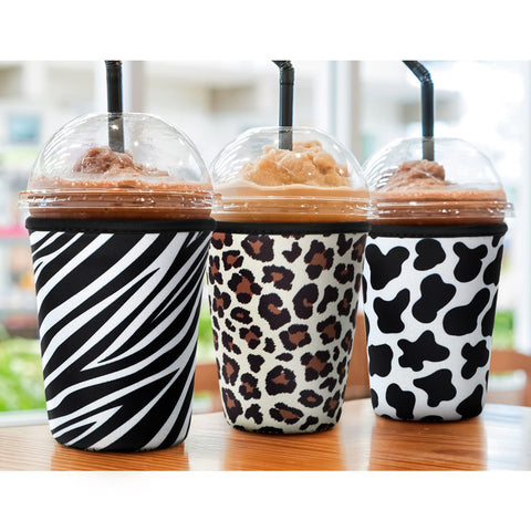 Patelai sleeve on a cold drink offers easy grip and moisture reduction.