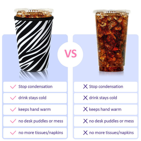 Patelai sleeve shown on a hot drink provides warmth and condensation control.