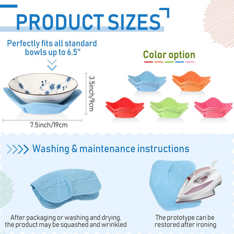 Patelai microwave-safe bowl holder close-up showing microfiber texture