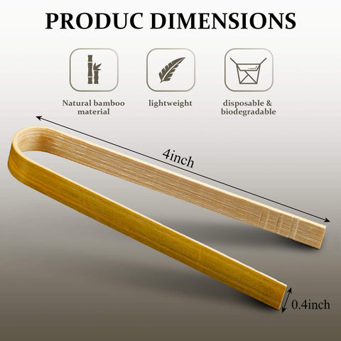 Patelai mini bamboo tongs 4inch serving fresh fruit at gatherings.