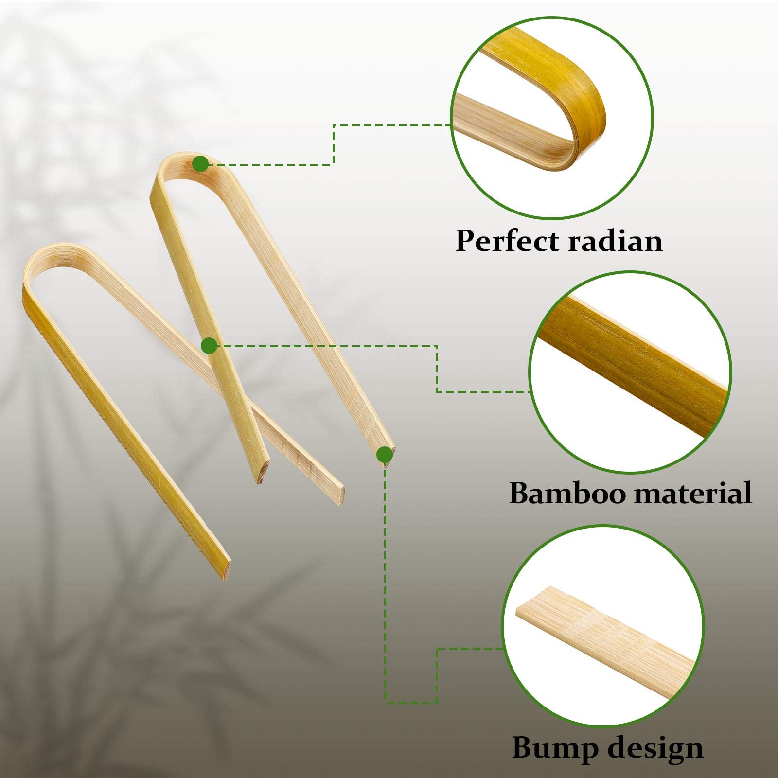 Patelai mini bamboo tongs 4inch perfect for toast and pastries.