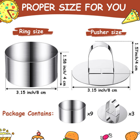 Patelai mousse mold with pushers for clean release cheesecakes