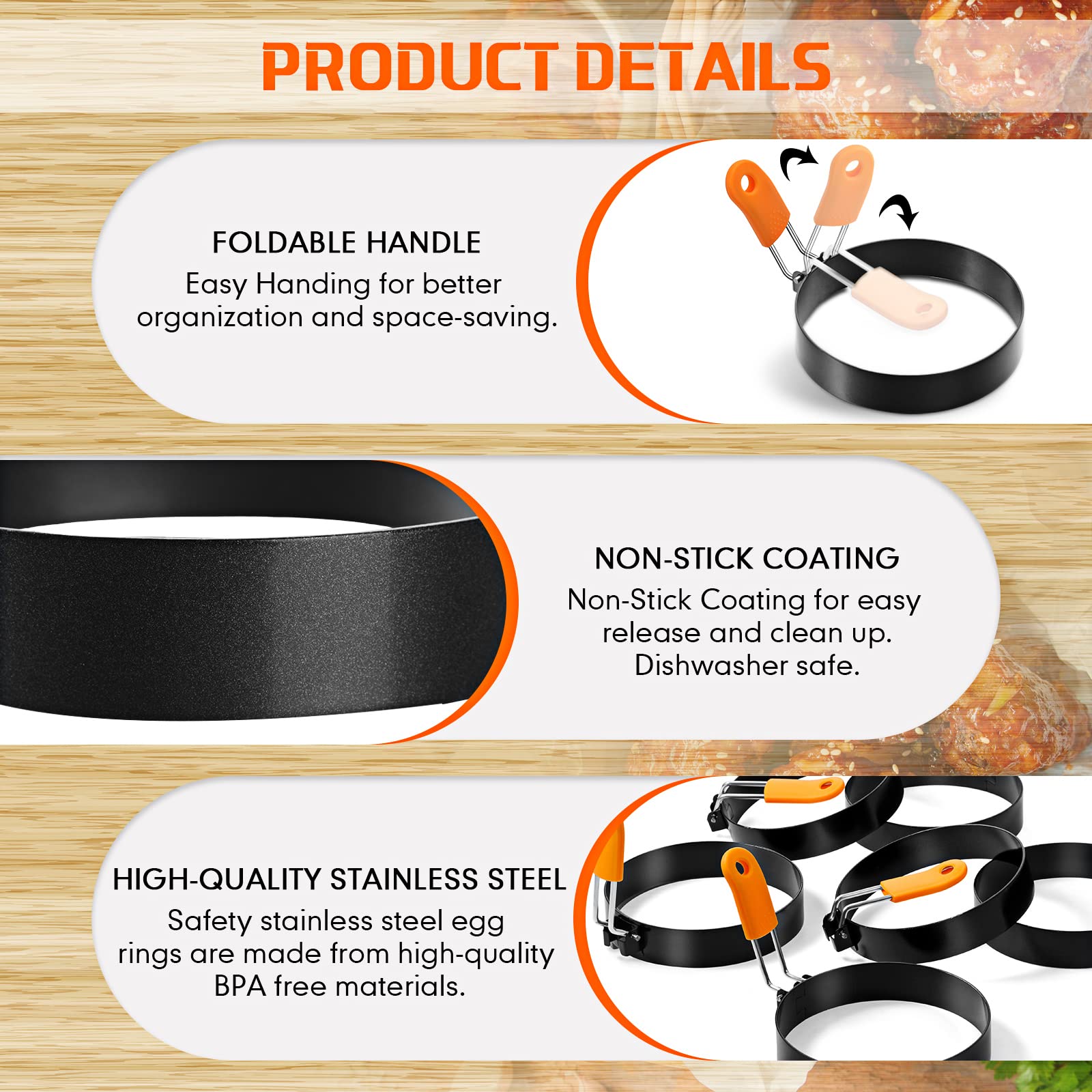 Patelai pancake ring mold creates perfectly round pancakes every time.