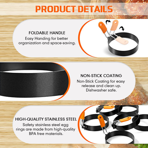 Patelai pancake ring mold creates perfectly round pancakes every time.
