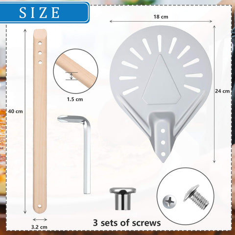 Patelai perforated pizza paddle closeup showing lightweight aluminum design