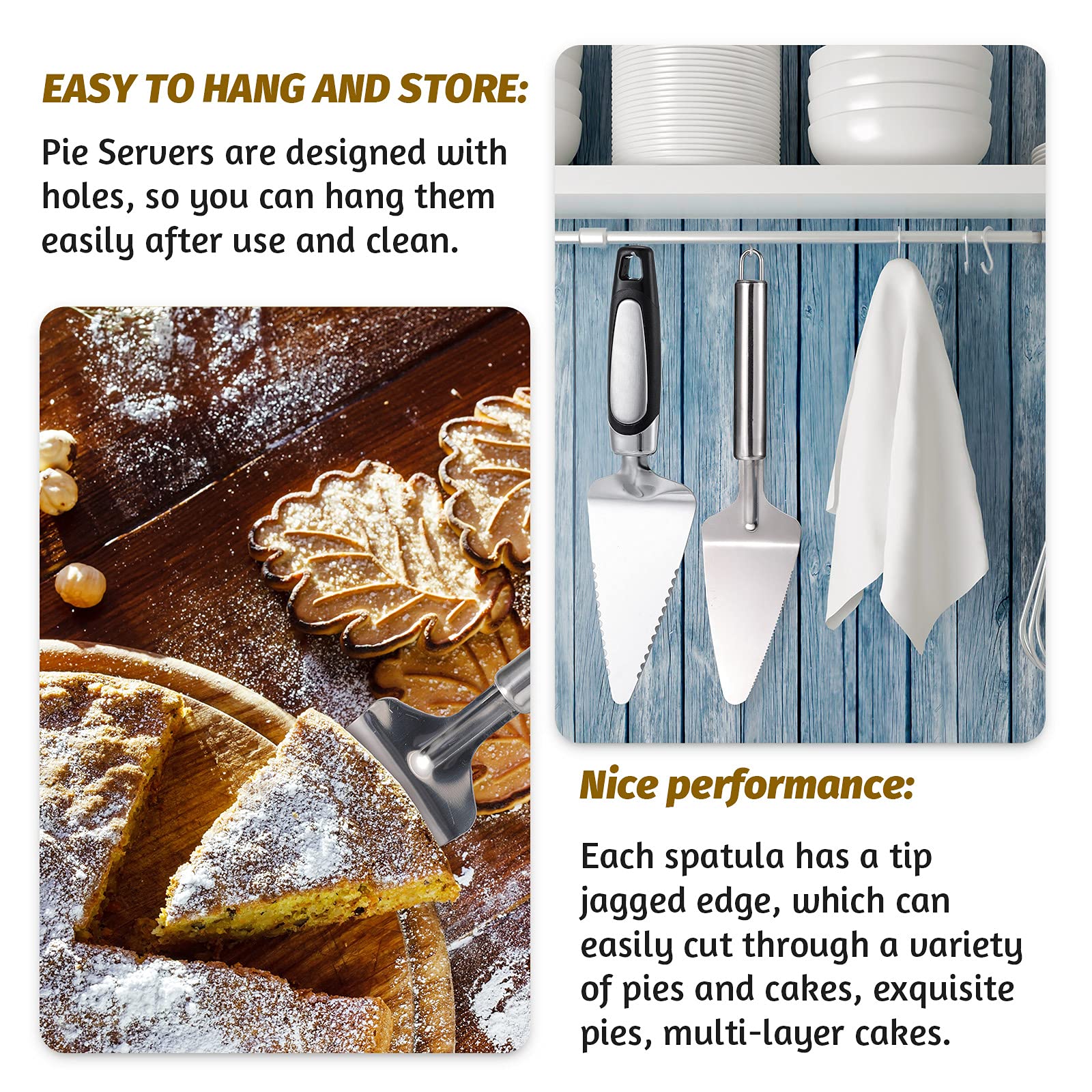 Patelai dessert pie server, versatile for serving pies, cakes, and more.