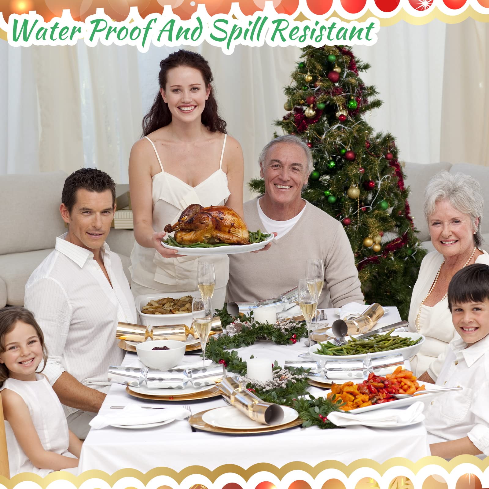 Patelai 54x108 inch rectangle table setting for large gatherings