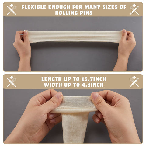 Patelai rolling pin cover demonstrates 5 cm diameter fit for most pins.