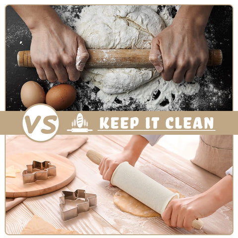 Patelai rolling pin cover folded for compact kitchen storage.