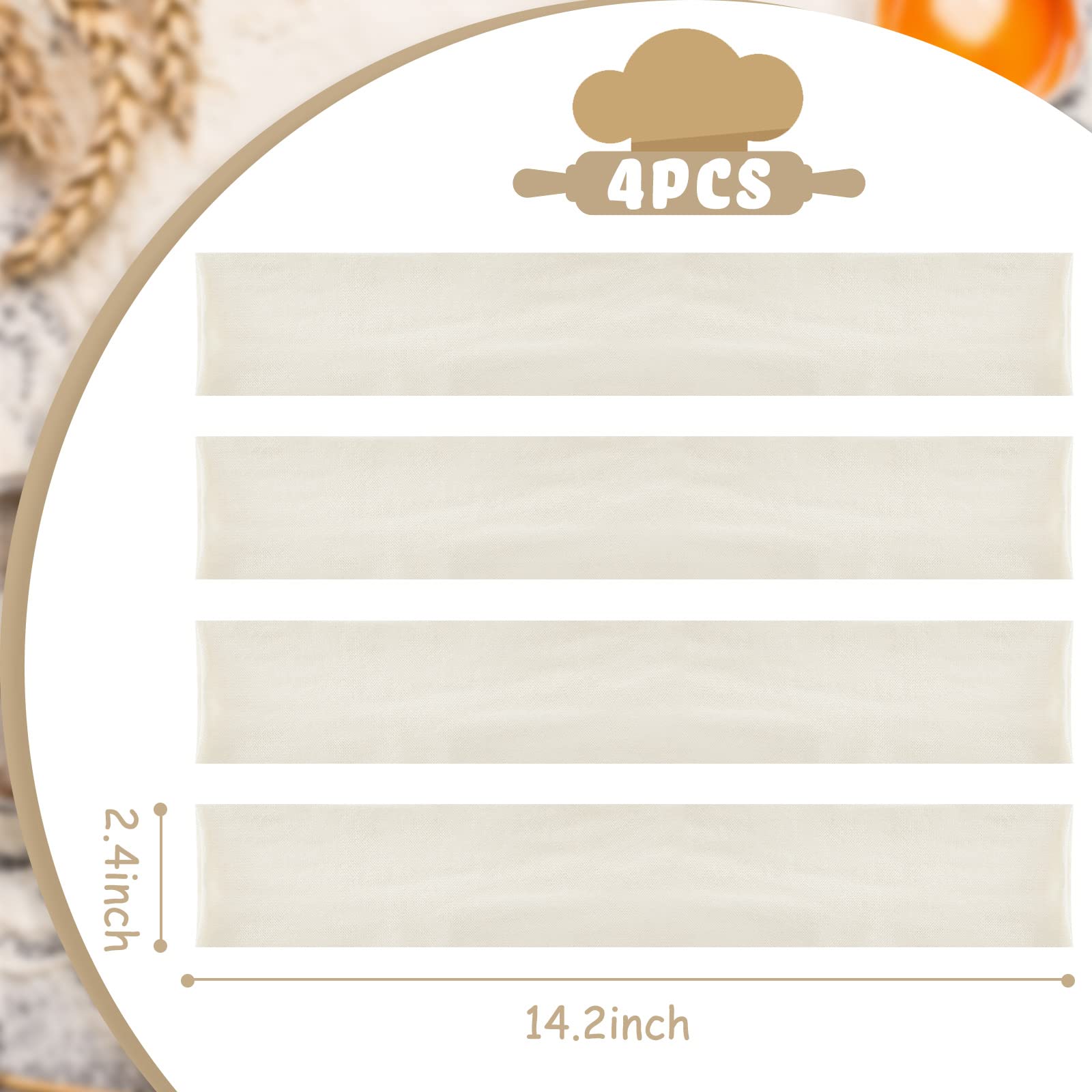 Patelai cotton rolling pin sleeve close-up shows soft elastic fabric.