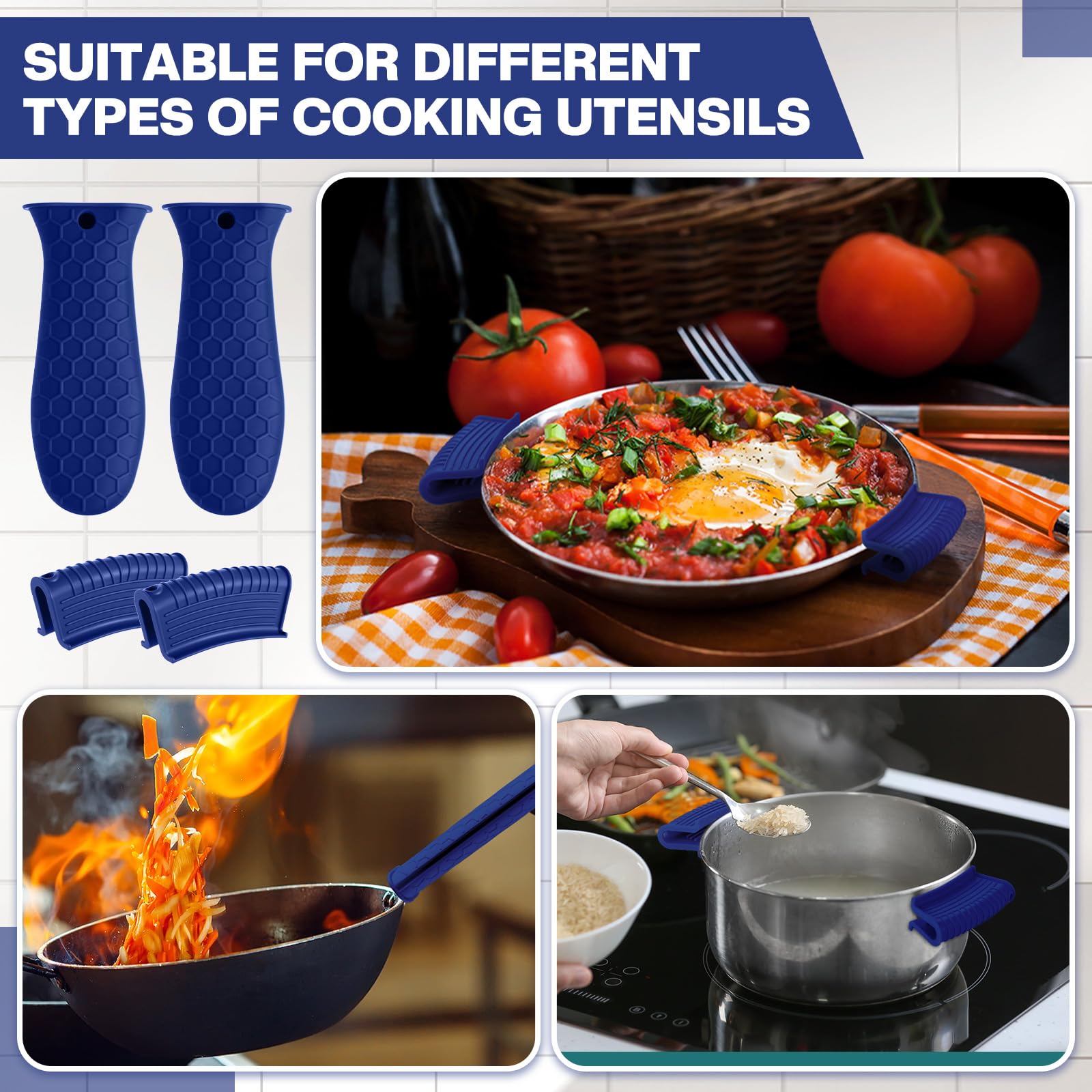 Patelai silicone assist handle holder navy blue for added support
