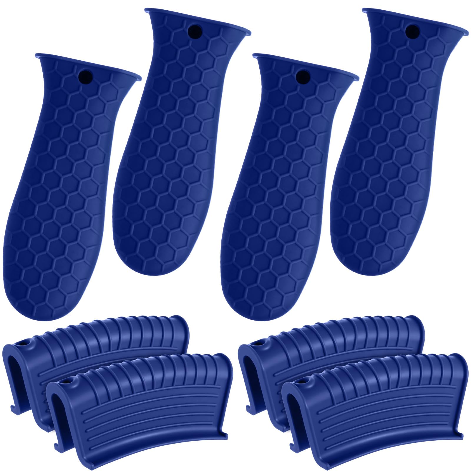 Patelai silicone hot handle holder navy blue showing anti-slip grip
