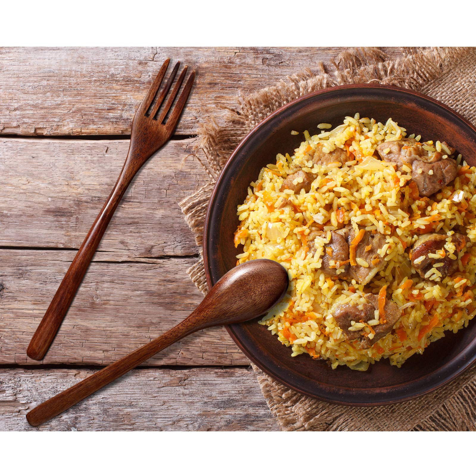 Patelai wooden cutlery with smooth surface for easy cleaning after meals