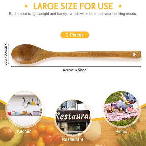 Patelai wooden spoon with oval deep bowl for easy scooping