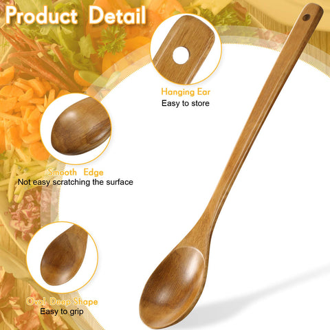 Patelai wooden spoon with smooth surface reducing burrs for comfortable grip