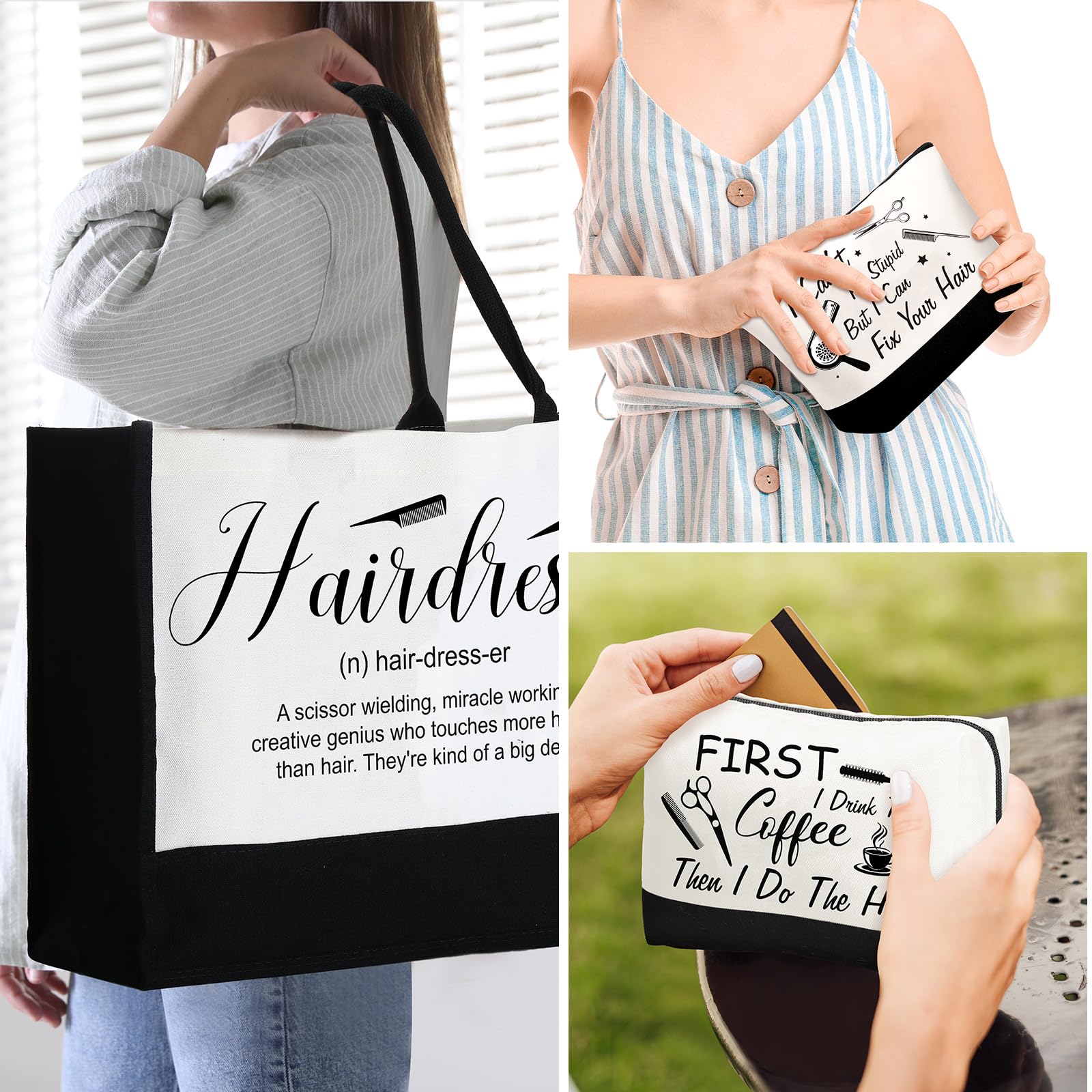 Paterr bag in black and white offers versatile styling.
