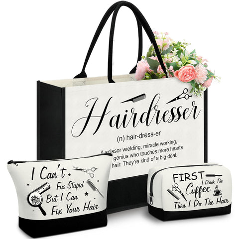 Paterr hairdresser tote bag made of durable canvas for everyday use.