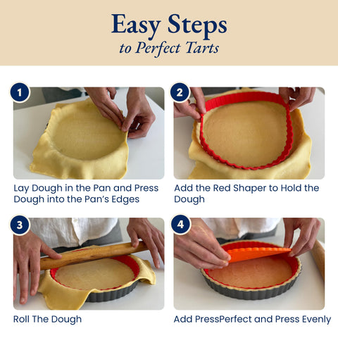 Patz&Patz BPA-free pie weight replacing loose beads during bake.