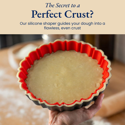 Patz&Patz carbon steel tart pan delivers sturdy heat and even browning.