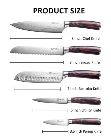 PAUDIN 8-inch bread knife ready to slice crusty loaves.