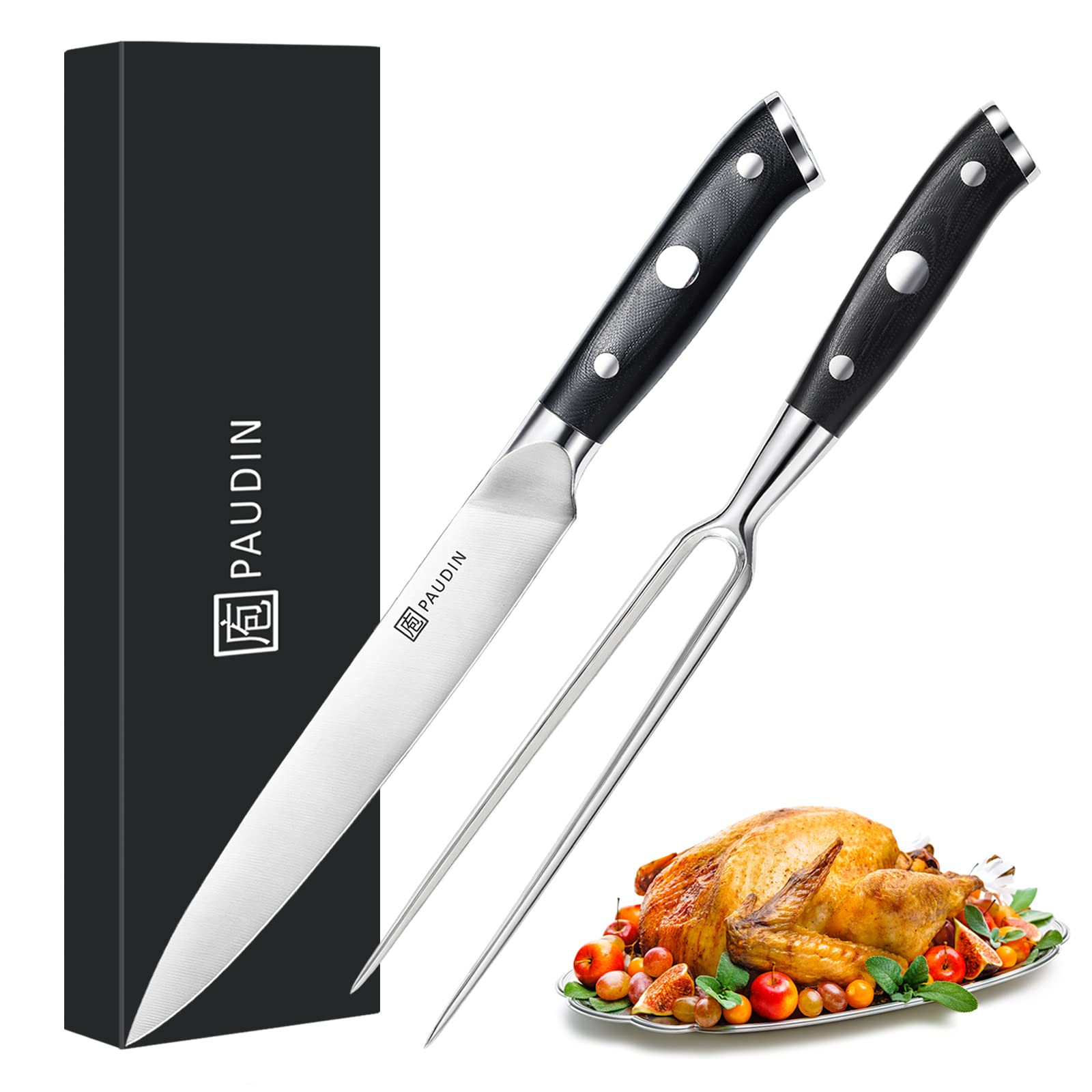 PAUDIN carving knife 8in blade for precise turkey slicing