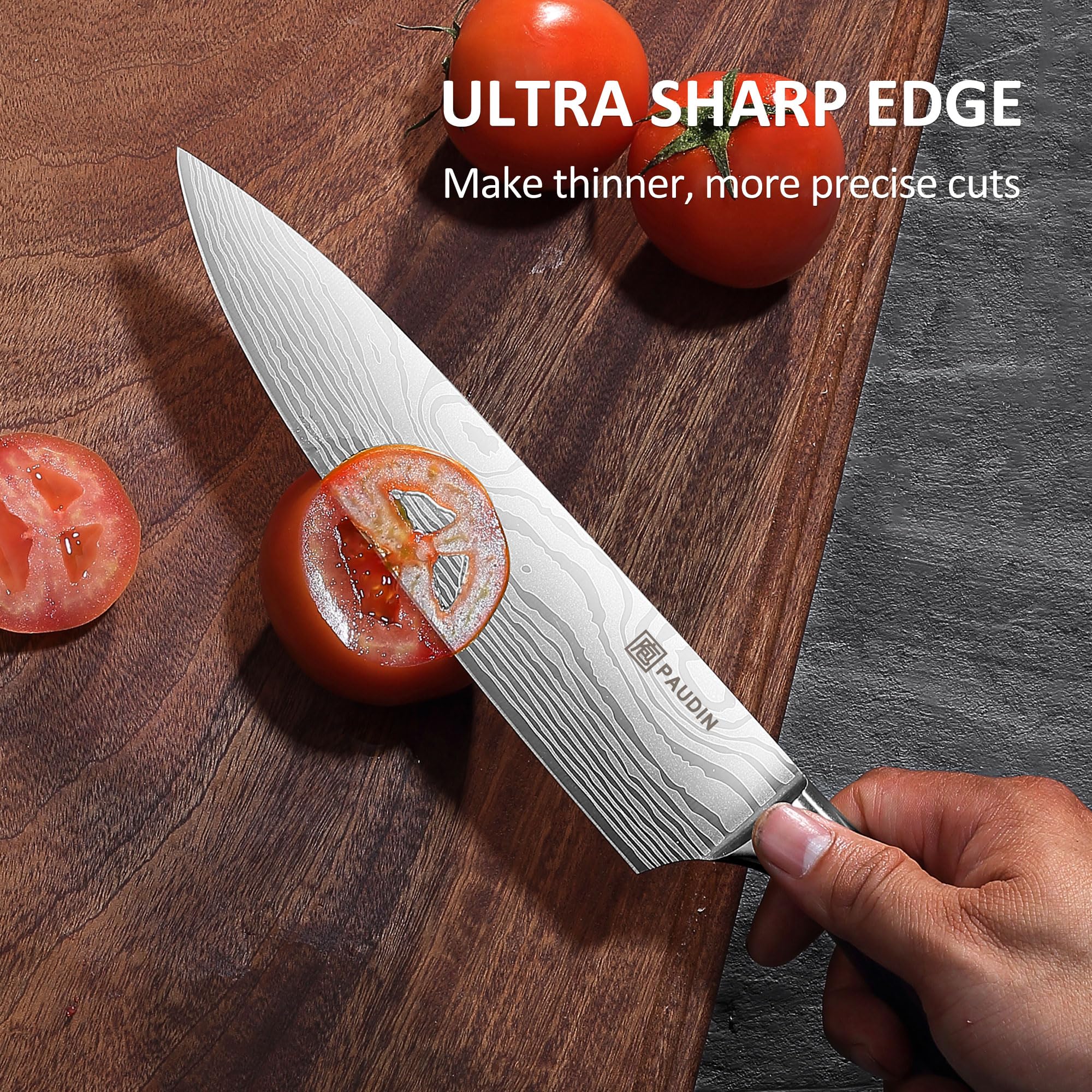 PAUDIN 7-inch nakiri knife ideal for vegetable prep
