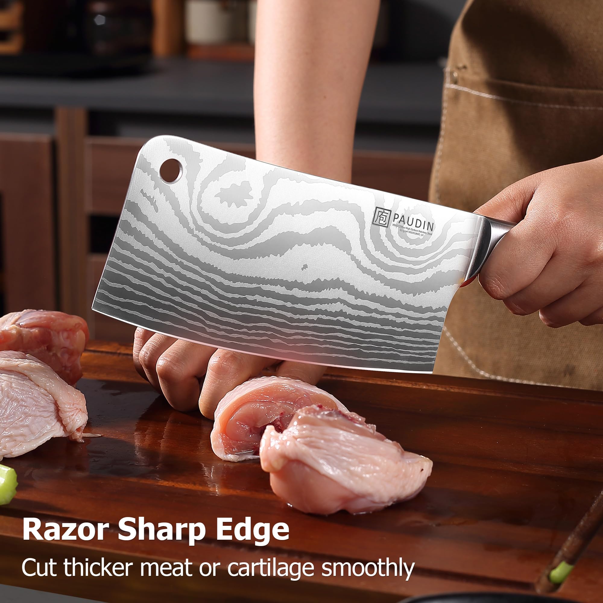 PAUDIN cleaver in gift box, ideal for home cooks or chefs