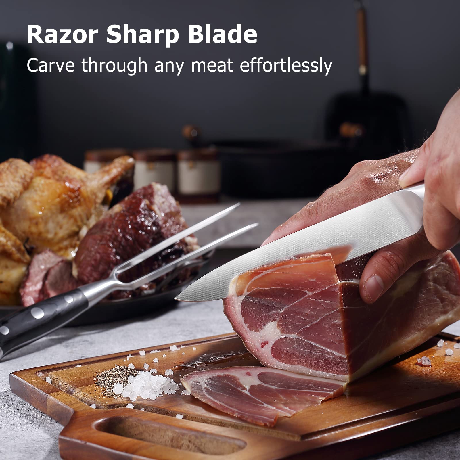 PAUDIN German steel blade with razor edge for brisket and roasts