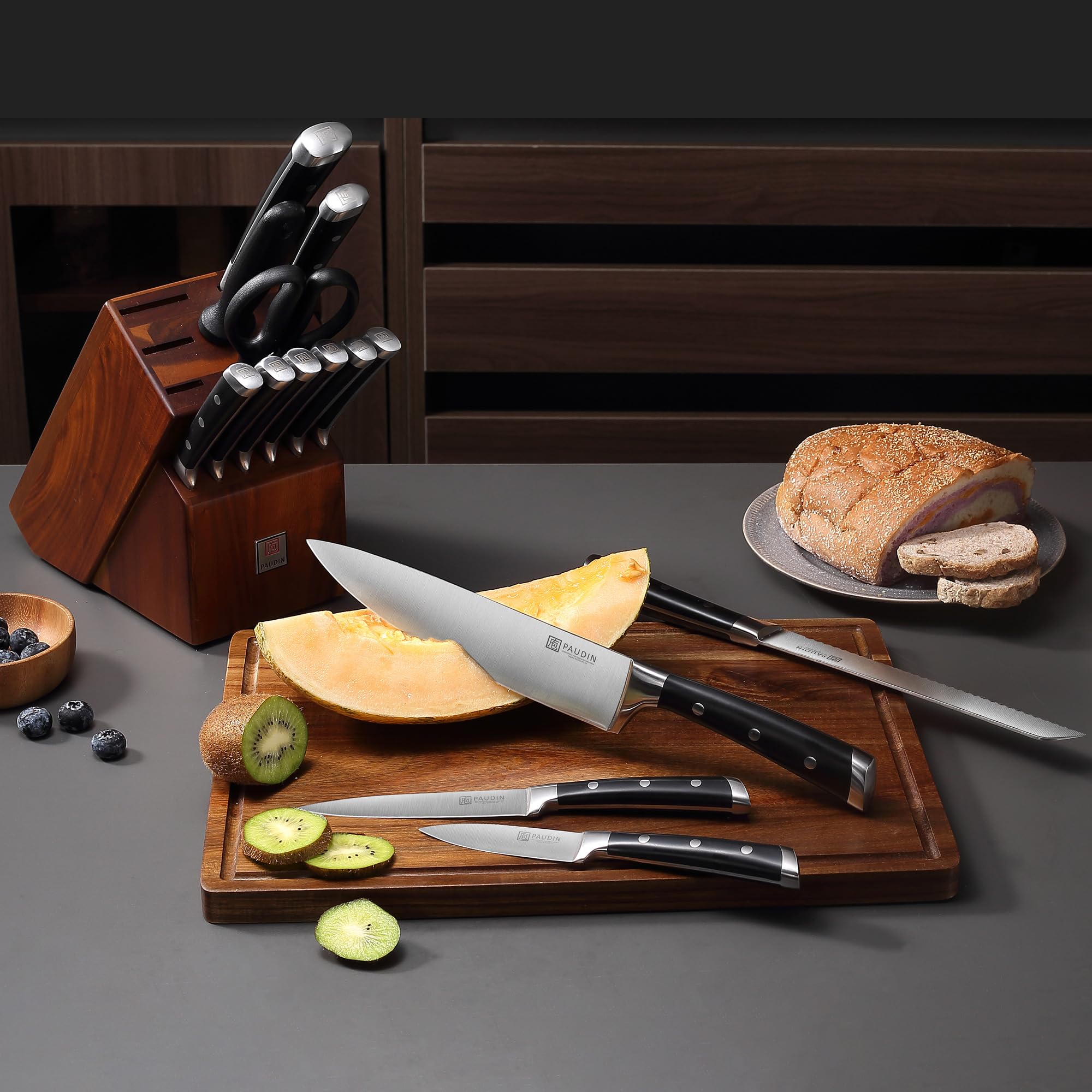 PAUDIN 8-inch chef knife for precise chopping and effortless slicing