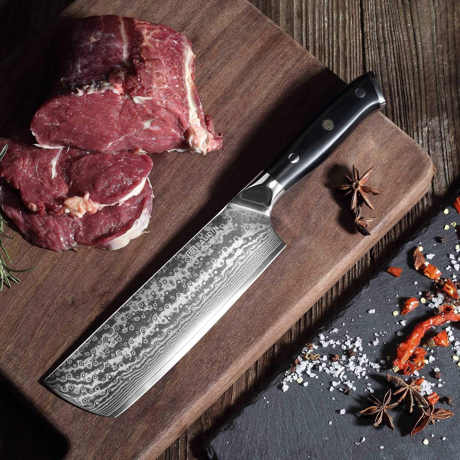 PAUDIN Nakiri knife 7inch gift box presentation for gifting