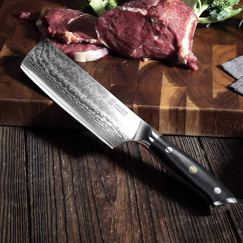 PAUDIN Nakiri knife 7inch slicing vegetables with ease