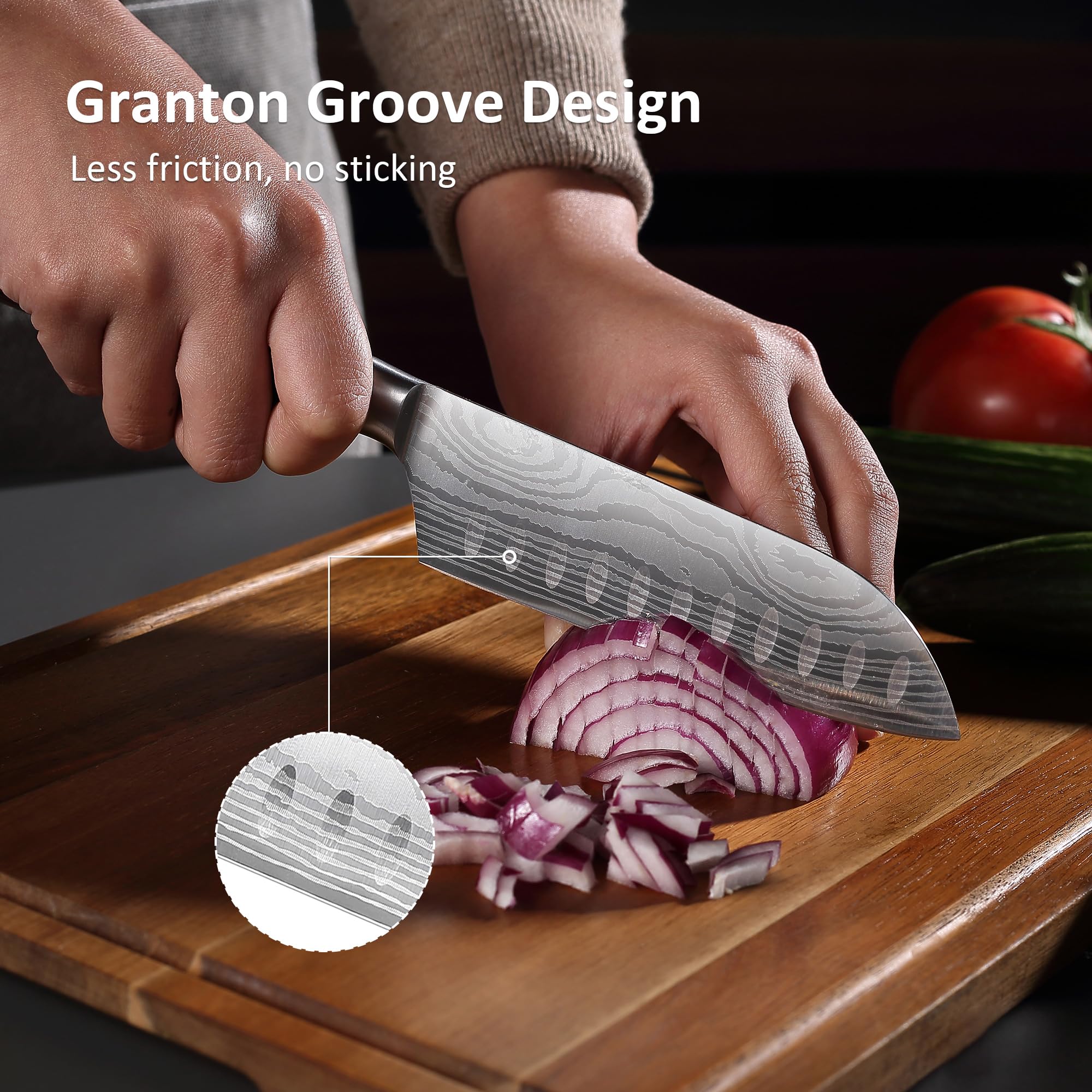 PAUDIN Santoku knife 5-inch luxury gift box signifies premium gifting appeal.
