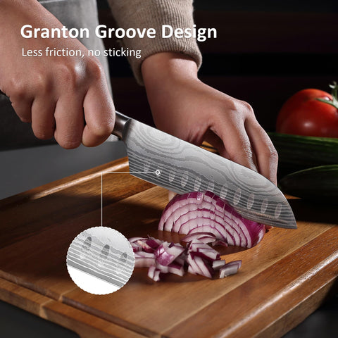 PAUDIN Santoku knife 5-inch luxury gift box signifies premium gifting appeal.