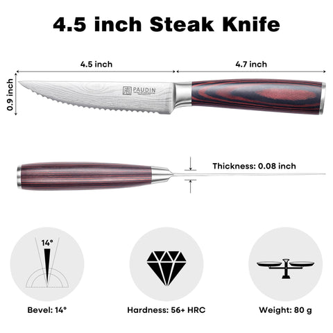 PAUDIN 4.5-inch blade delivers clean, precise slicing of beef