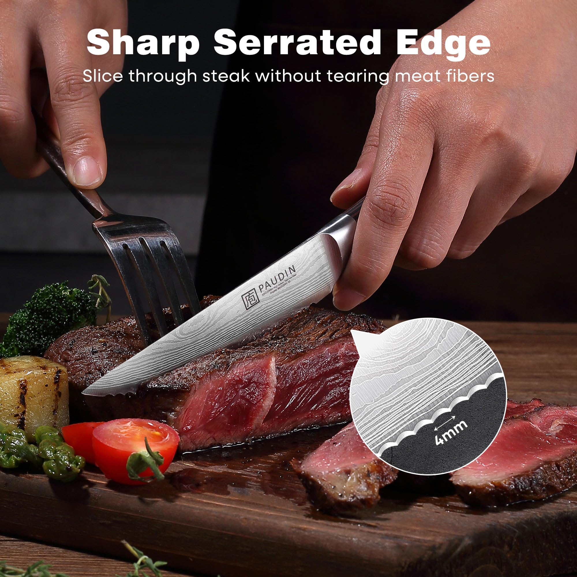 PAUDIN high-carbon stainless steel resists rust while preserving flavor