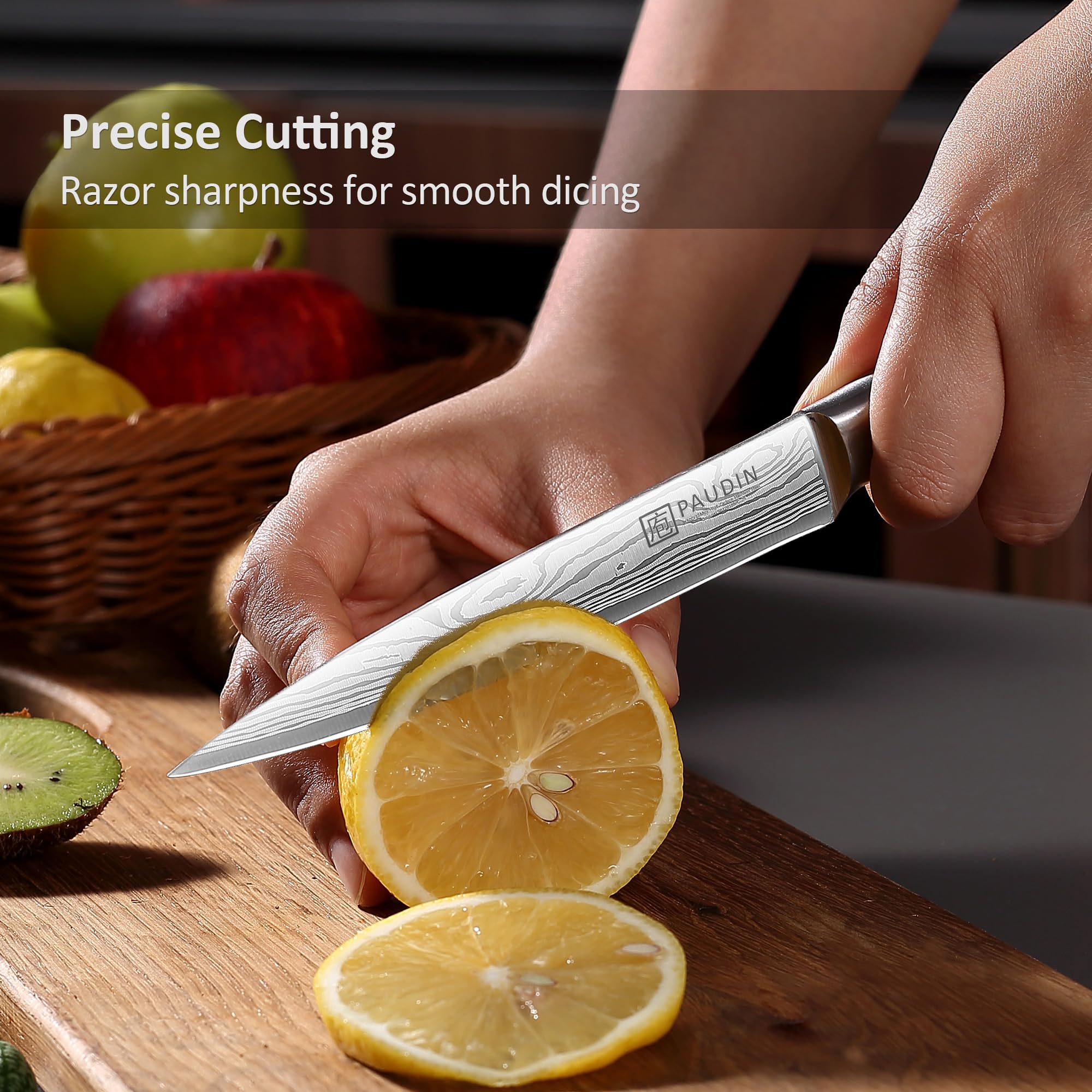 PAUDIN knife in hand demonstrating comfortable daily use.